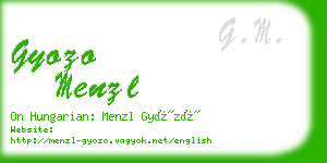 gyozo menzl business card